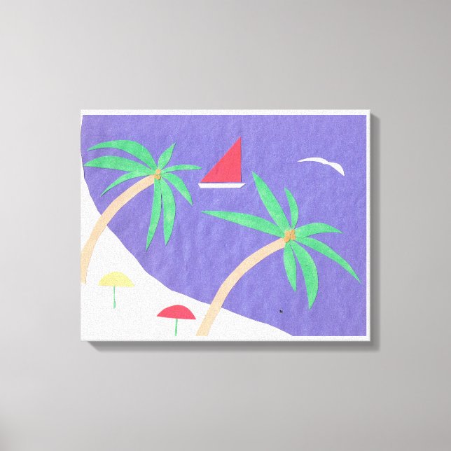 Leinwand mit Beachszene (Vorderseite)