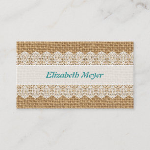 Leinwand mit empfindlicher Spitze - Shabby Chic Visitenkarte