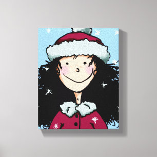 Leinwand mit Motiv, Wintermädchen