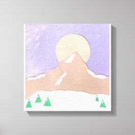 Leinwand mit Snowy Mountain Scene