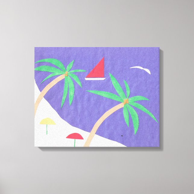 Leinwand mit Strandmotiv (Vorderseite)