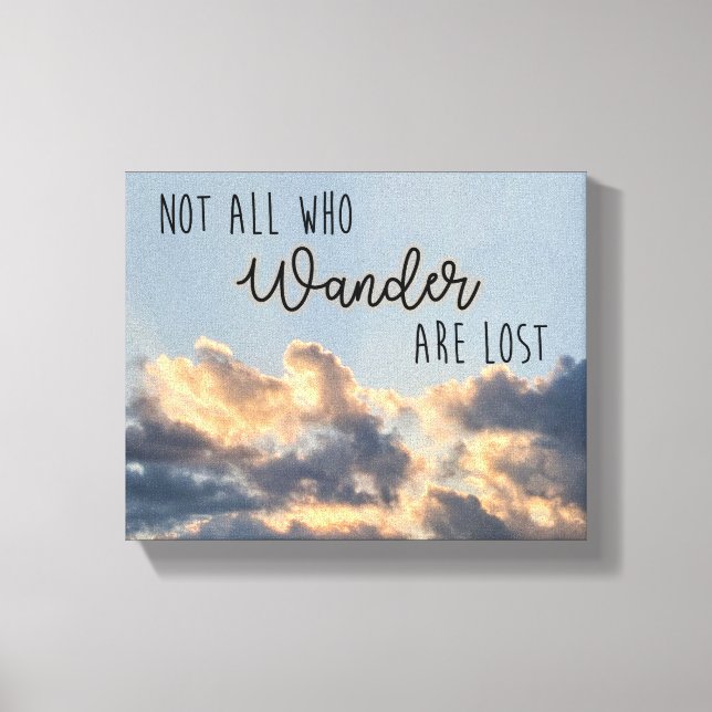 Leinwand "Nicht alle, die wandern" (Vorderseite)