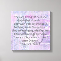 Leinwand Nurse Poem Wall Art "Das sind Krankenschw
