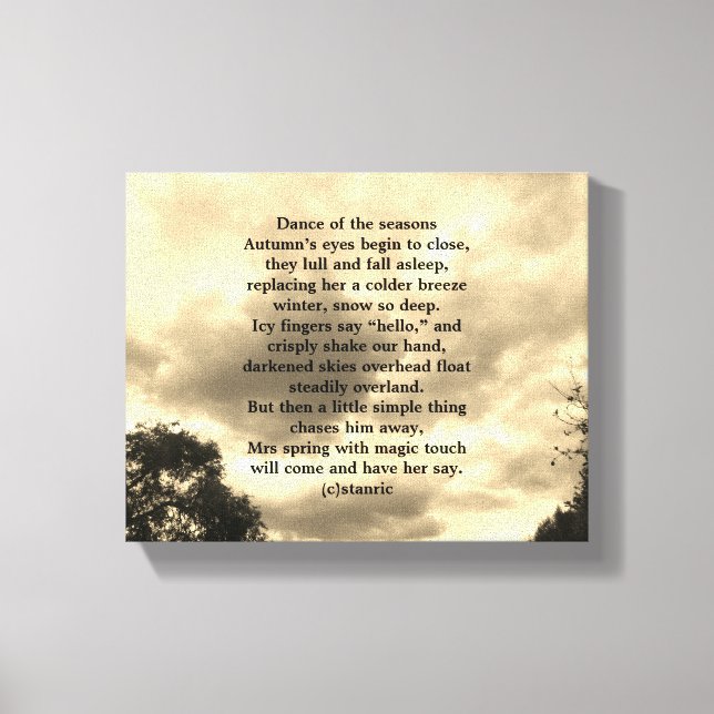 LEINWAND POEM TANZEN DER SAISONEN DESIGN (Vorderseite)