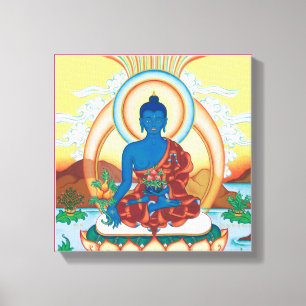 LEINWAND-QUADRAT - Medizin Buddha - heilender Leinwanddruck
