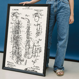 Leinwand | Saxophon - Patent Poster