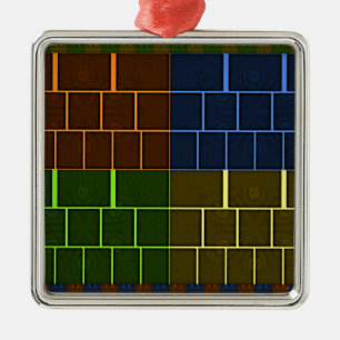 Leinwand Silbernes Ornament