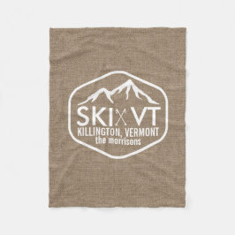 Leinwand Ski-Vermonts Killington Stowe Stratton Fleecedecke