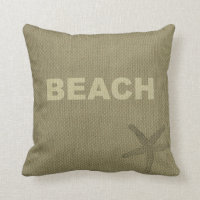 Leinwand, TAN, Strand entwarf Wurfs-Kissen