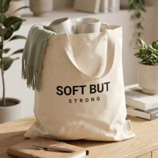 Leinwand-Tasche | Ästhetische schwarze Typografie Tragetasche