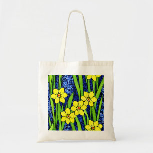 Leinwand Tasche mit Daffodischen Blume