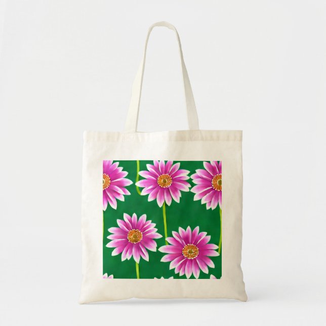 Leinwand Tasche mit rosa und weiße Blume (Vorne)