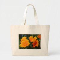 Leinwand-Tasche, "VIER KALIFORNIEN-MOHNBLUMEN "