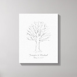 Leinwand Thumbprint Tree Guestbook