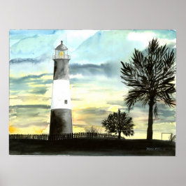 Leinwand Tybee Island Lighthouse Poster