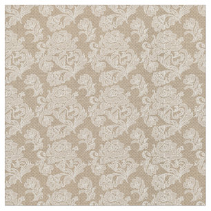 Leinwand-u. Spitze-Rosen-Gewebe Stoff