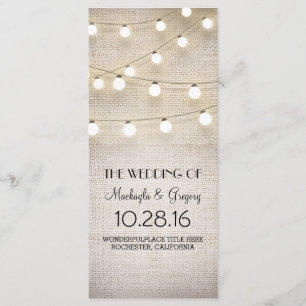 Leinwand-und Schnur-Licht-rustikale Programm