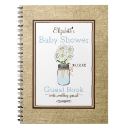 Leinwand-und Weckglas-Babyparty-Gast-Buch - Notizblock