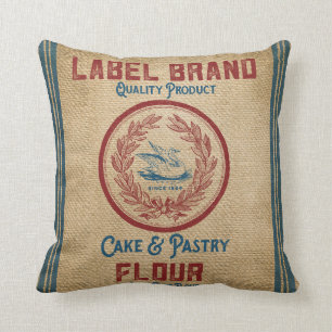 Leinwand-Vintager Kuchen-Gebäck-Mehl-Sack Kissen