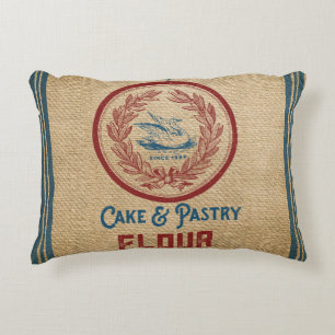 Leinwand-Vintager Kuchen-Gebäck-Mehl-Sack Zierkissen
