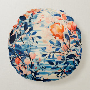 Leinwand von Blume in Vollblut Rundes Kissen