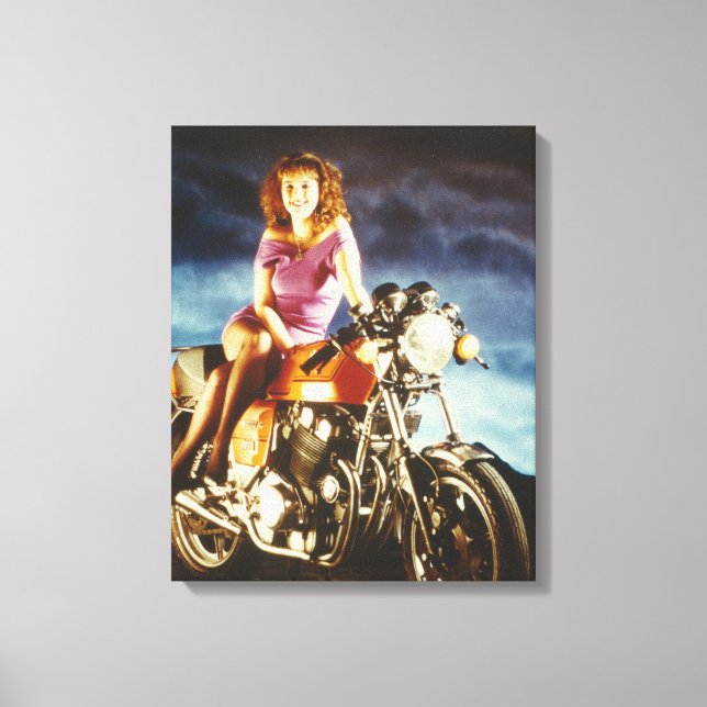 Leinwand von Mädchen und Motorrädern (Vorderseite)