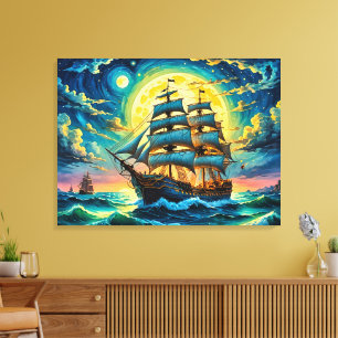 Leinwand von Segelschiffen Art