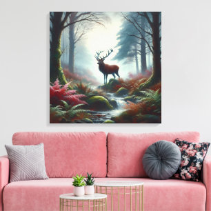 Leinwand von Stag Oil Painting Art