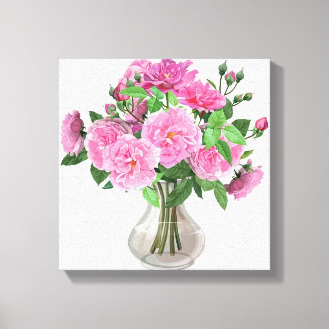 Leinwand Wall Art Pink Roses (Vorderseite)