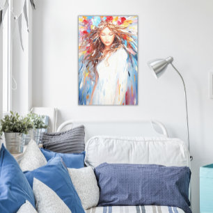 Leinwand-Wandkunst Abstrakt Lebendiger Engel Leinwanddruck