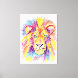 Leinwand Watercolor Lion - Frische Tiere