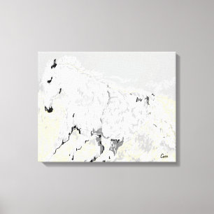 Leinwand wrap White Stallion in Motion