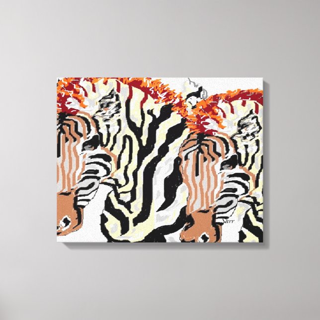 Leinwand Wrap /Zebras (Vorderseite)