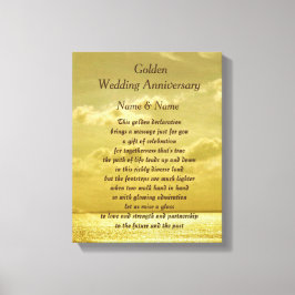 Leinwand zum Goldenen Hochzeitstag