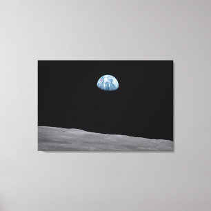 Leinwanddruck der Erde, wie vom Mond gesehen