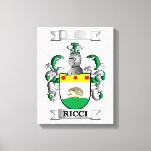 Leinwanddruck italienischer Ricci Familienname und
