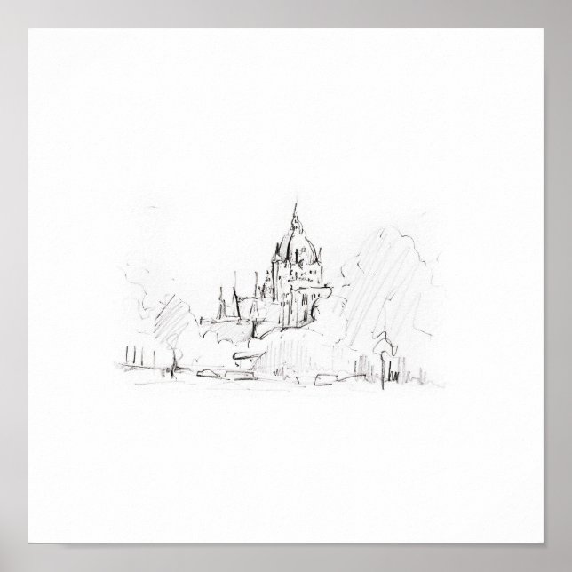 Leinwanddruck Kunstdruck Hannover Rathaus Poster (Vorne)