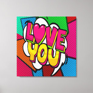 LEINWANDDRUCK LOVE YOU auf Keilrahmen