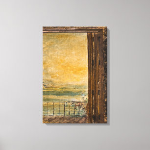 Leinwanddruck - Meerblick Acryl auf Holzmalerei