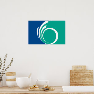 Leinwanddruck mit der Flagge von Ottawa, Kanada Poster