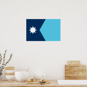 Leinwanddruck mit Flagge von Minnesota, USA Poster
