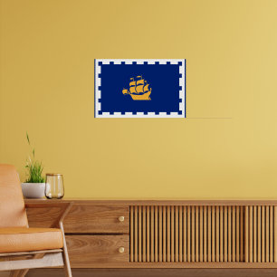 Leinwanddruck mit Flagge von Quebec City, Kanada Poster