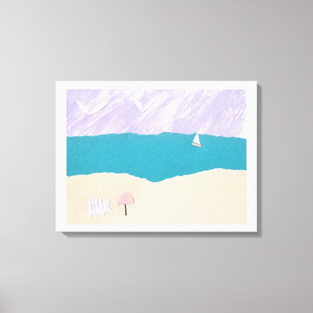 Leinwanddruck mit Stranddesign (Vorderseite)