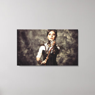 Leinwanddruck - Steampunk-Kunst Frauen 'Zahm'