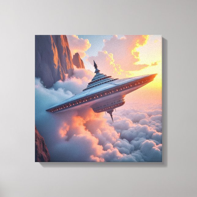 Leinwanddruck (Über den Wolken) (Vorderseite)