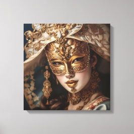 Leinwanddruck (vergoldete Maske)
