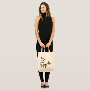 Leinwandlebensmittelgeschäft-Tasche mit Tragetasche