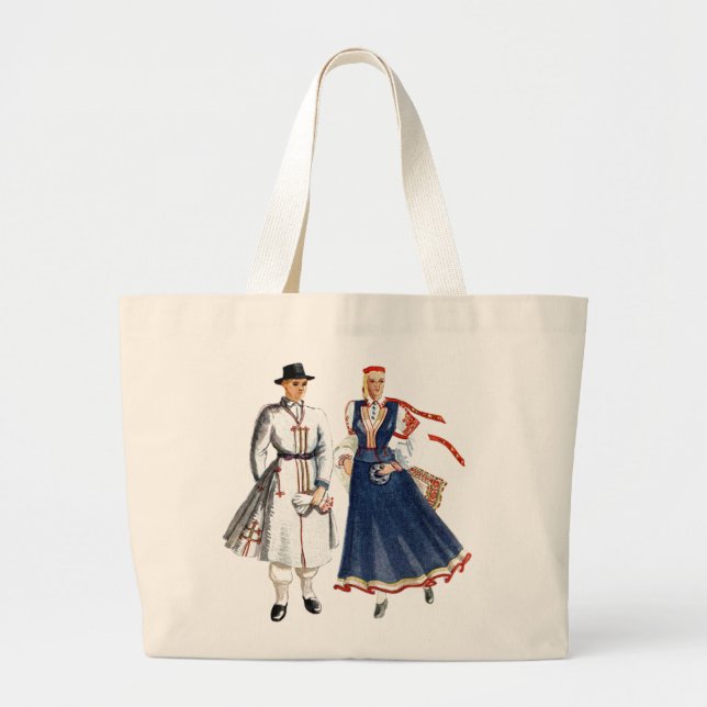 Leinwandtasche mit tautu meita UNO dels Jumbo Stoffbeutel (Vorne)