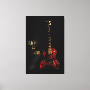 Leinwandwandkunst der Gitarre und des Verstärkers Leinwanddruck