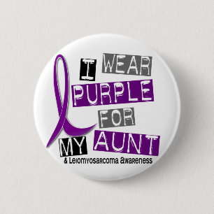 LEIOMYOSARCOMA I Abnutzung lila für meine Tante 3 Button